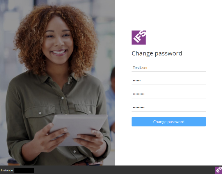 Change password filled