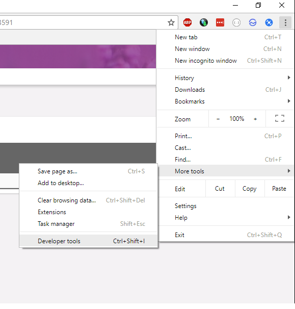 Using Developer tools with Aurena debugging